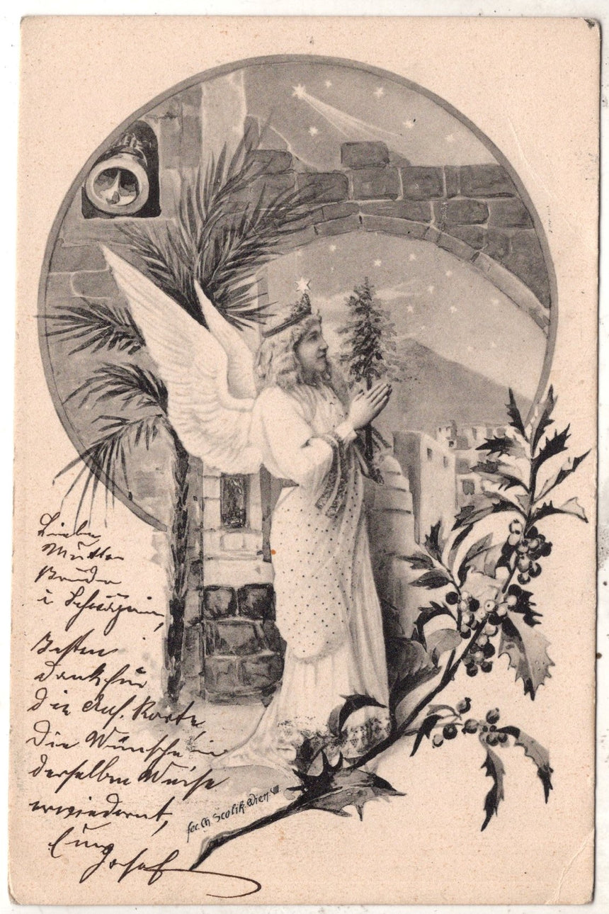 Cartolina Buon Natale / anno. Frohe Weihnachten / Neues Jahr. Merry Christmas & Happy New Year | Collezionissimo