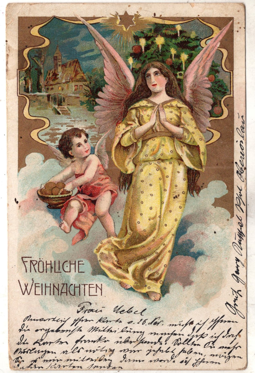 Cartolina Buon Natale / anno. Frohe Weihnachten / Neues Jahr. Merry Christmas & Happy New Year | Collezionissimo