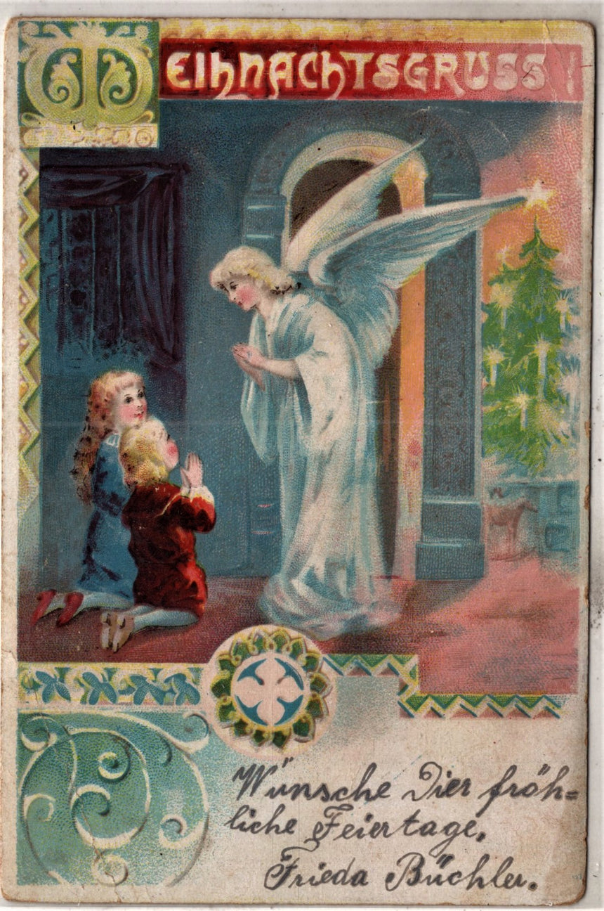 Cartolina Buon Natale / anno. Frohe Weihnachten / Neues Jahr. Merry Christmas & Happy New Year | Collezionissimo