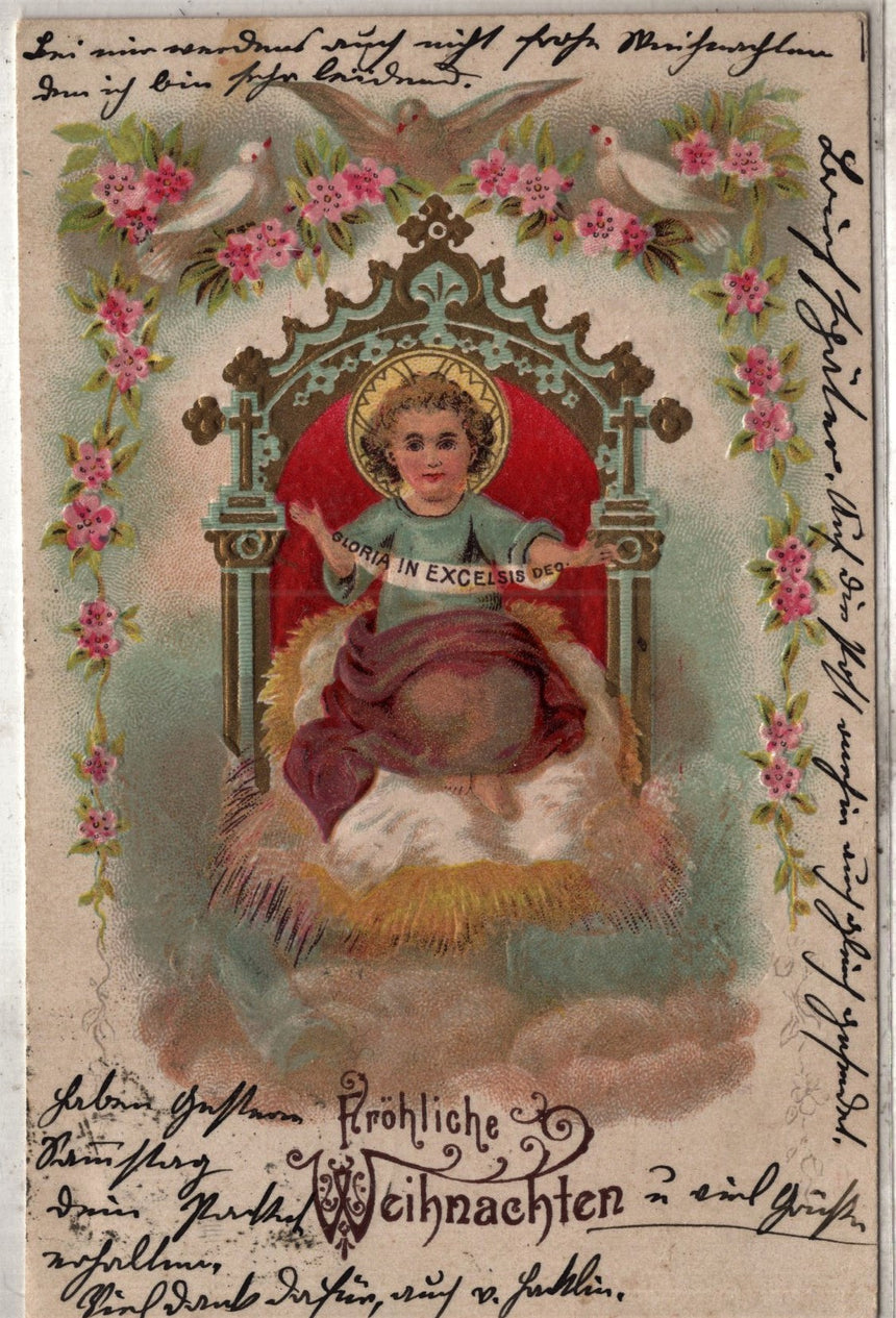 Cartolina Buon Natale / anno. Frohe Weihnachten / Neues Jahr. Merry Christmas & Happy New Year | Collezionissimo