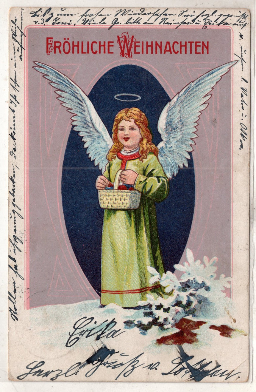 Cartolina Buon Natale / anno. Frohe Weihnachten / Neues Jahr. Merry Christmas & Happy New Year | Collezionissimo