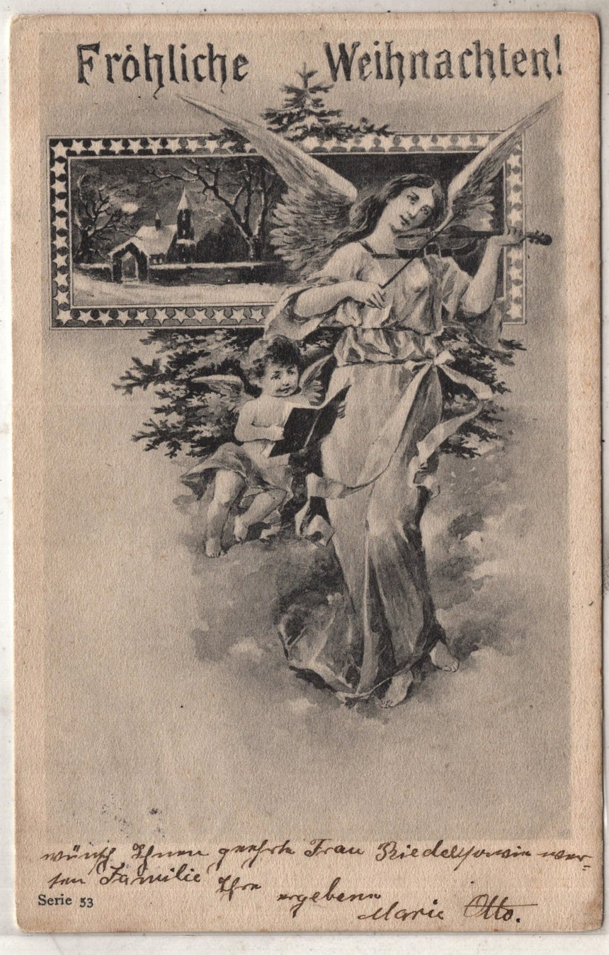 Cartolina Buon Natale / anno. Frohe Weihnachten / Neues Jahr. Merry Christmas & Happy New Year | Collezionissimo