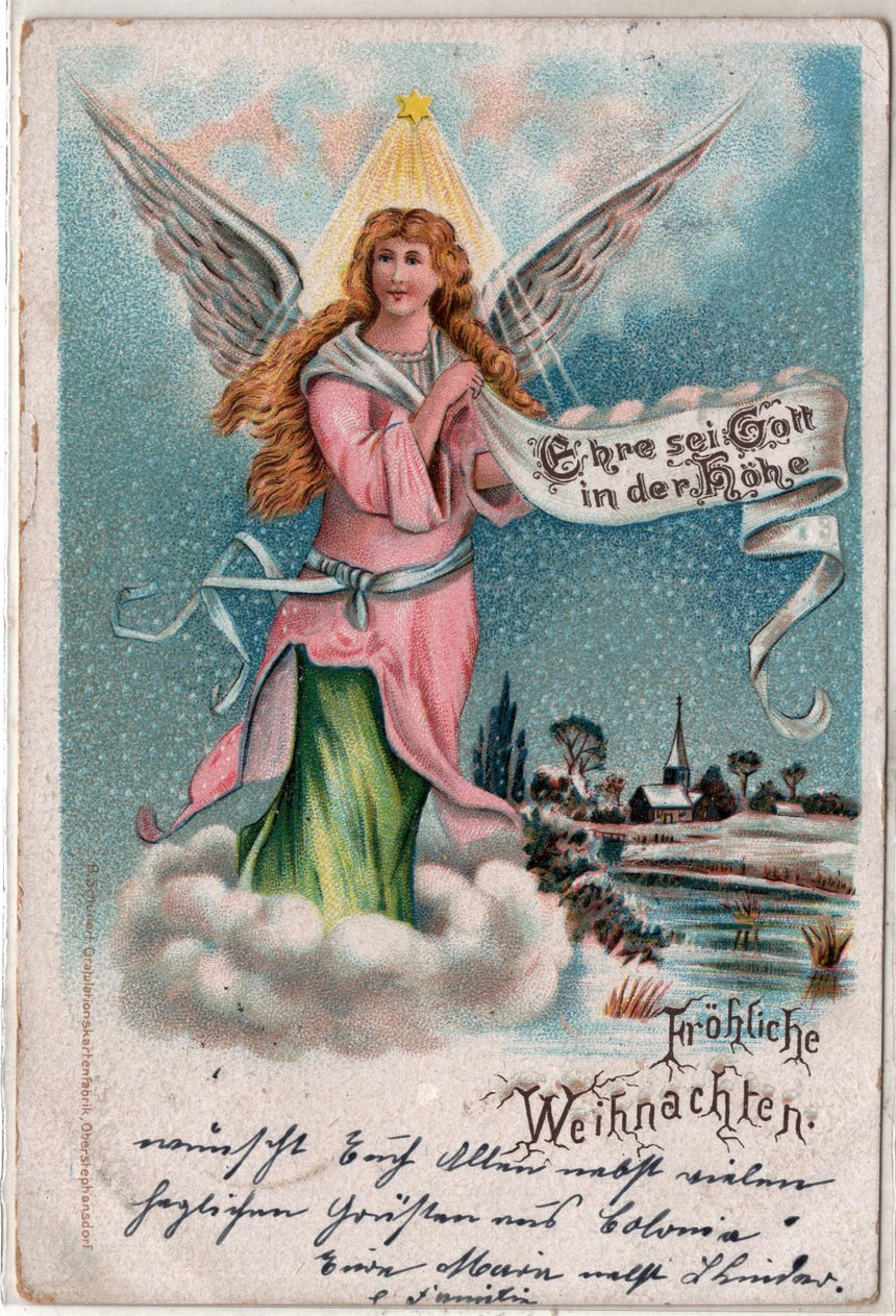 Cartolina Buon Natale / anno. Frohe Weihnachten / Neues Jahr. Merry Christmas & Happy New Year | Collezionissimo