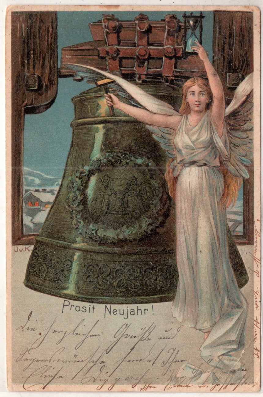 Cartolina Buon Natale / anno. Frohe Weihnachten / Neues Jahr. Merry Christmas & Happy New Year | Collezionissimo