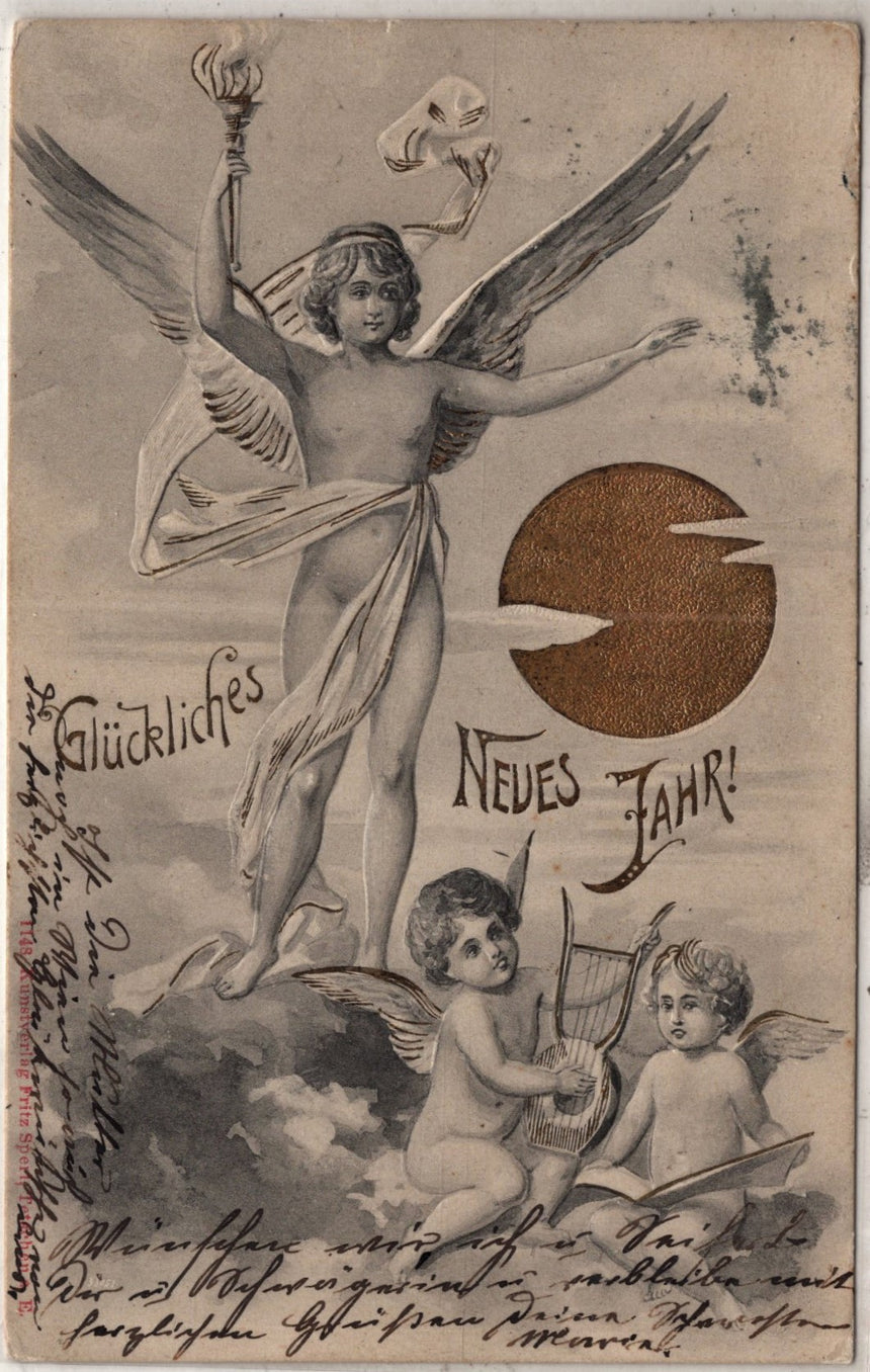 Cartolina Buon Natale / anno. Frohe Weihnachten / Neues Jahr. Merry Christmas & Happy New Year | Collezionissimo