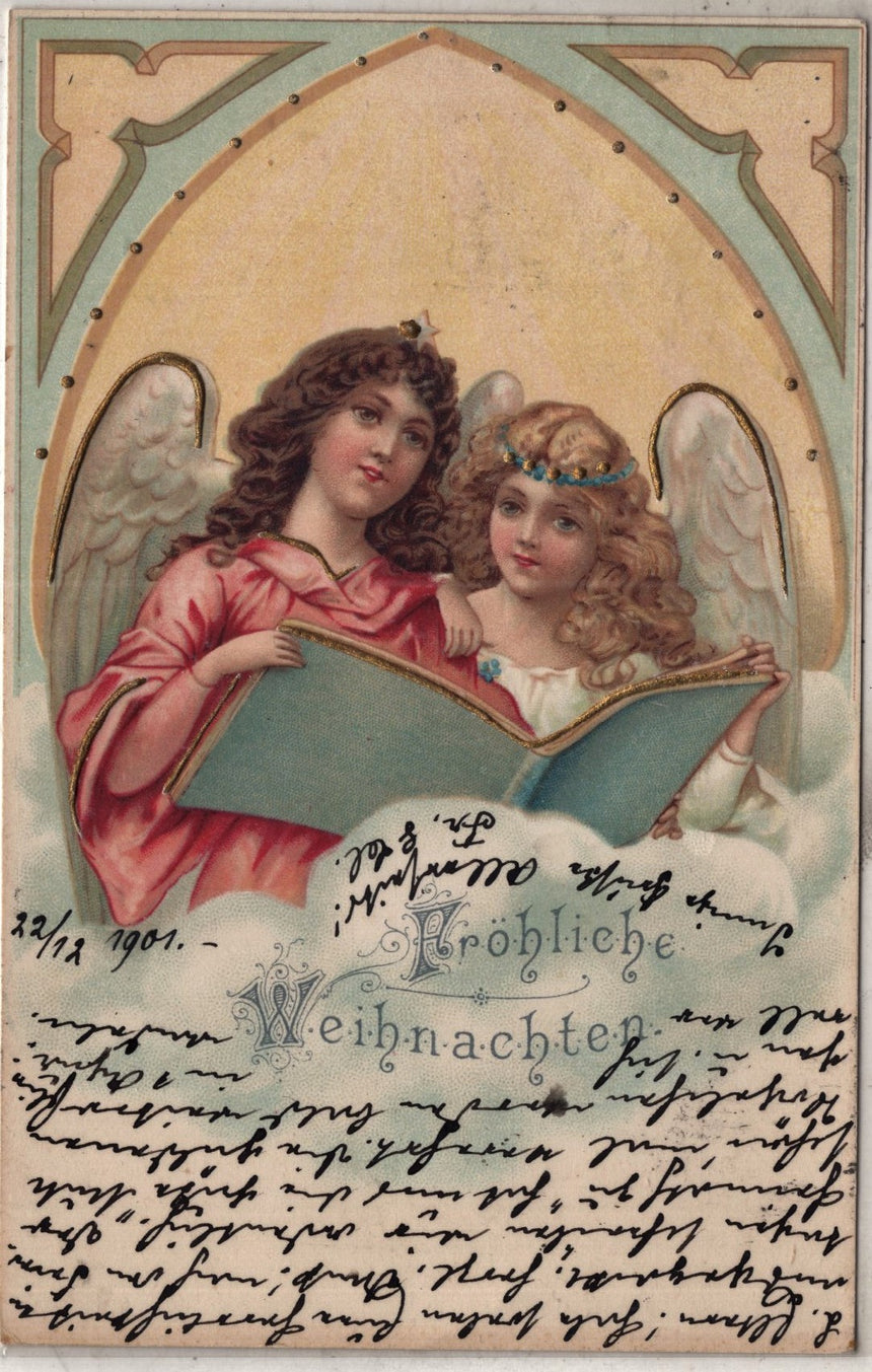 Cartolina Buon Natale / anno. Frohe Weihnachten / Neues Jahr. Merry Christmas & Happy New Year | Collezionissimo