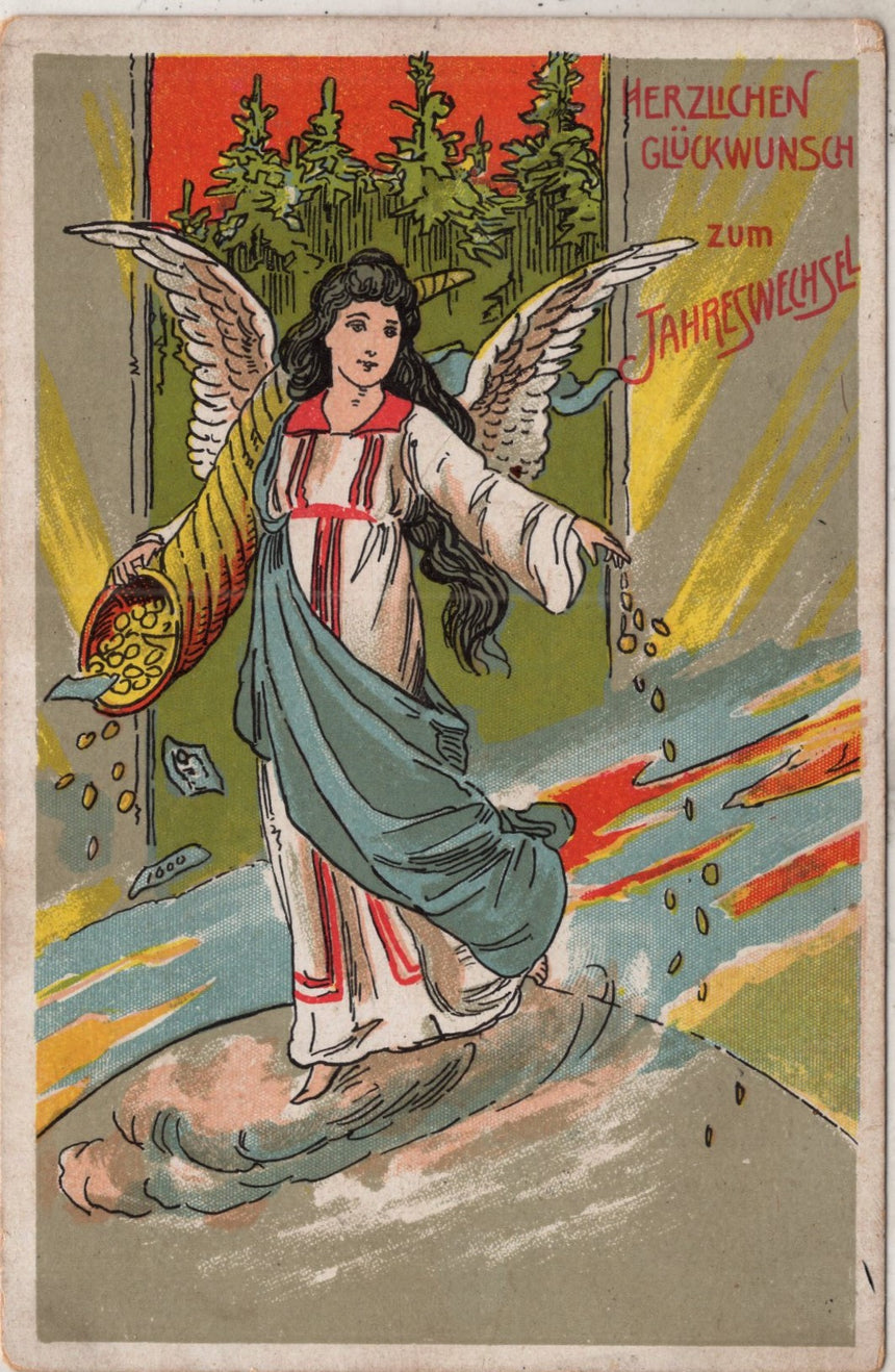 Cartolina Buon Natale / anno. Frohe Weihnachten / Neues Jahr. Merry Christmas & Happy New Year | Collezionissimo