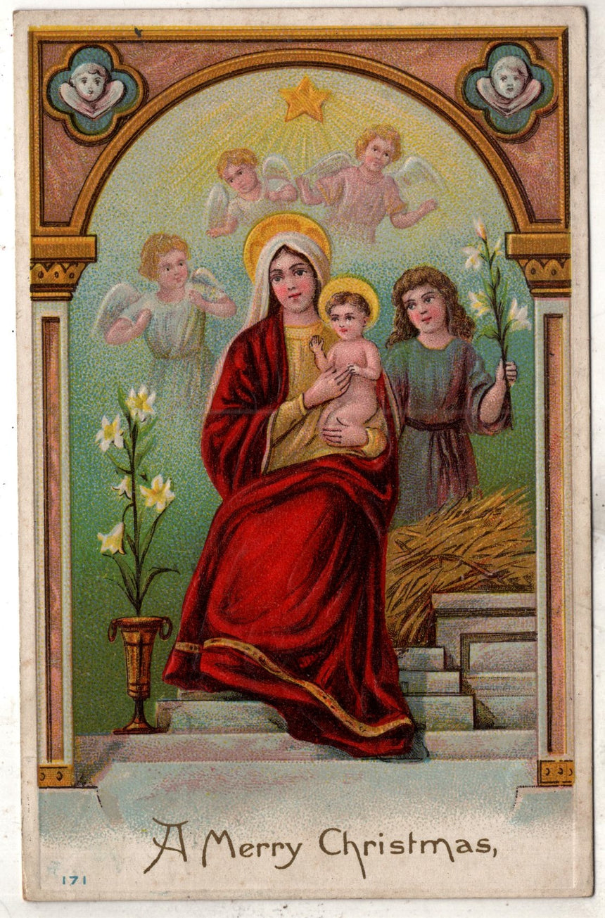 Cartolina Buon Natale / anno. Frohe Weihnachten / Neues Jahr. Merry Christmas & Happy New Year | Collezionissimo