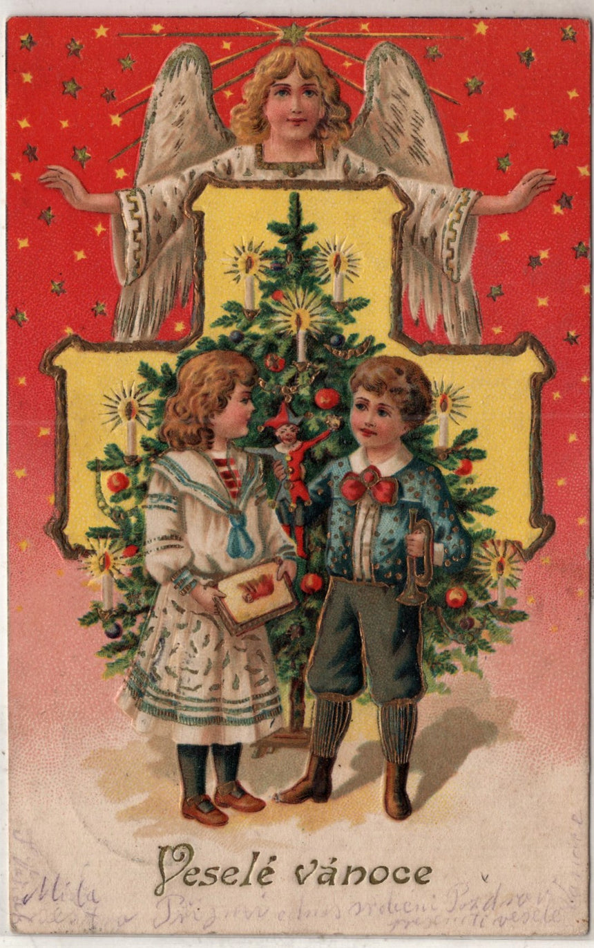 Cartolina Buon Natale / anno. Frohe Weihnachten / Neues Jahr. Merry Christmas & Happy New Year | Collezionissimo