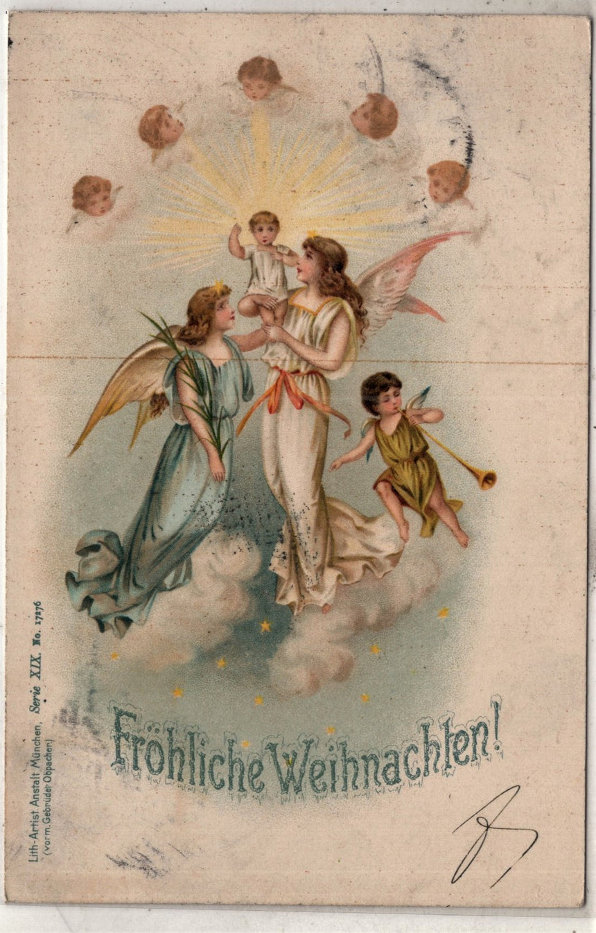 Cartolina Buon Natale / anno. Frohe Weihnachten / Neues Jahr. Merry Christmas & Happy New Year | Collezionissimo