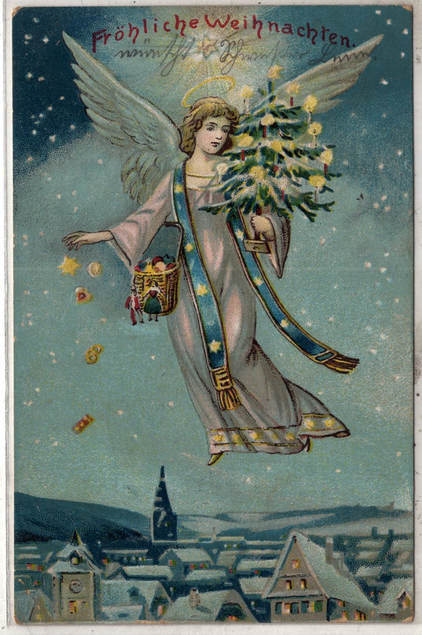 Cartolina Buon Natale / anno. Frohe Weihnachten / Neues Jahr. Merry Christmas & Happy New Year | Collezionissimo