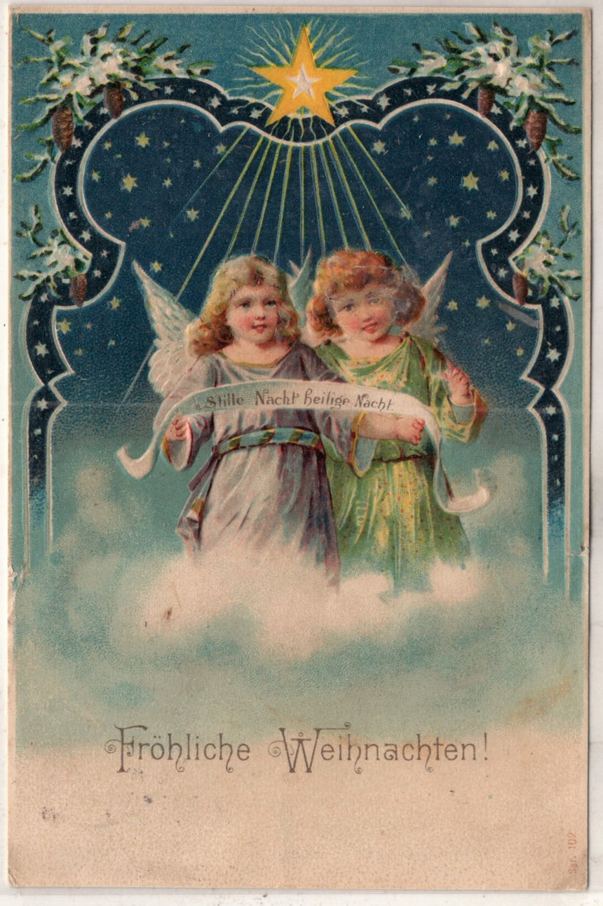 Cartolina Buon Natale / anno. Frohe Weihnachten / Neues Jahr. Merry Christmas & Happy New Year | Collezionissimo