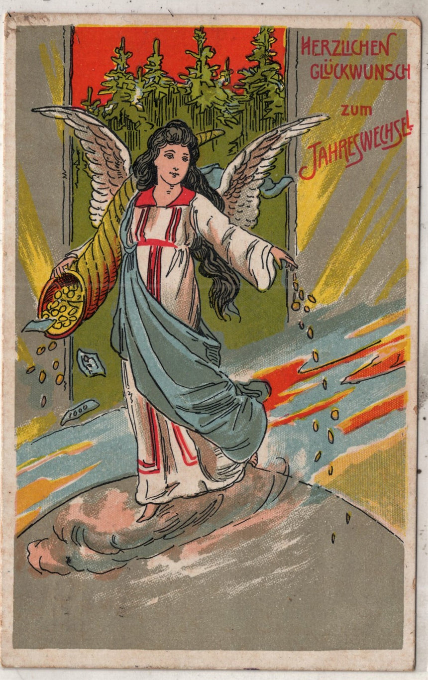 Cartolina Buon Natale / anno. Frohe Weihnachten / Neues Jahr. Merry Christmas & Happy New Year | Collezionissimo