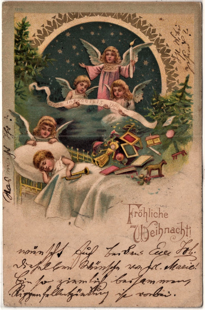 Cartolina Buon Natale / anno. Frohe Weihnachten / Neues Jahr. Merry Christmas & Happy New Year | Collezionissimo