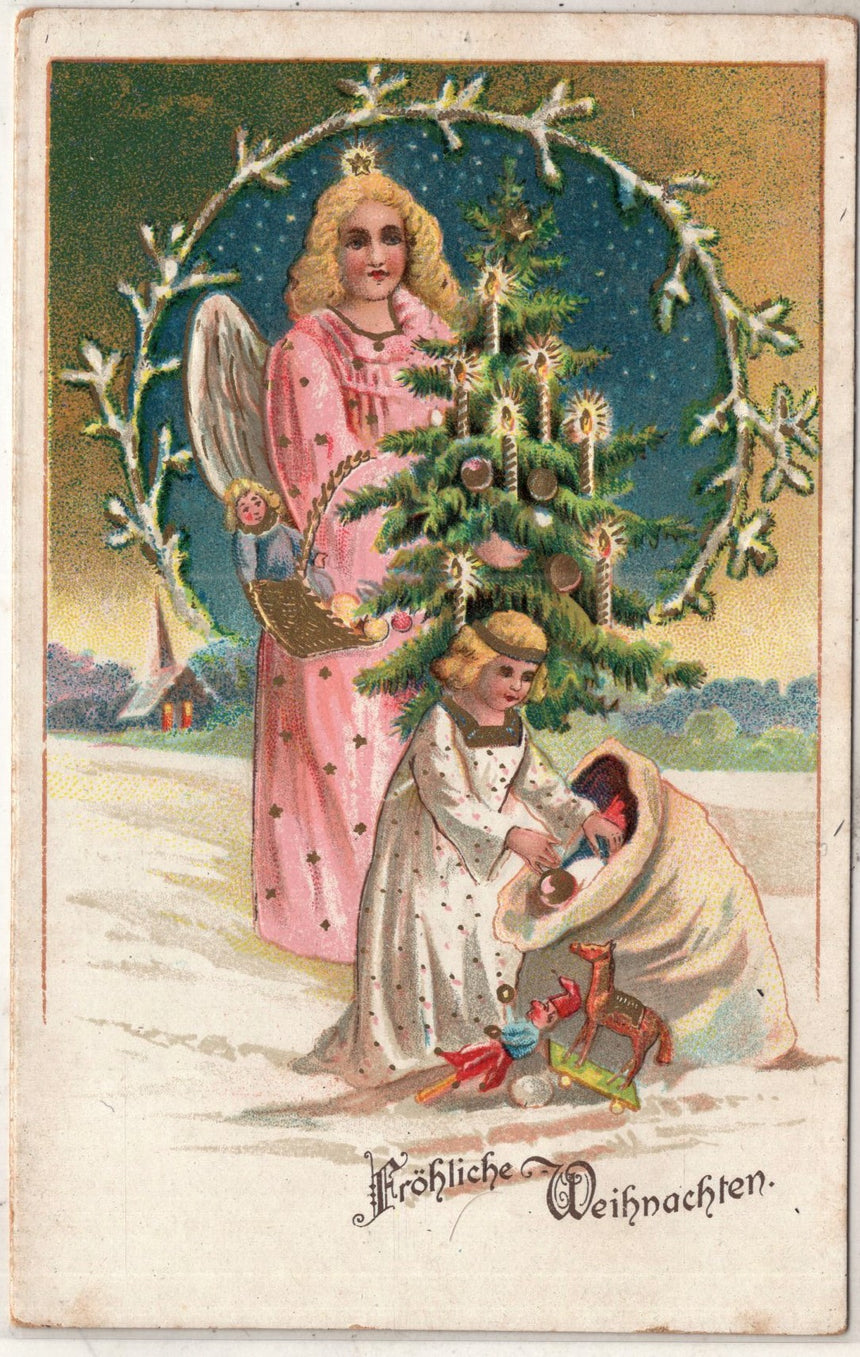 Cartolina Buon Natale / anno. Frohe Weihnachten / Neues Jahr. Merry Christmas & Happy New Year | Collezionissimo