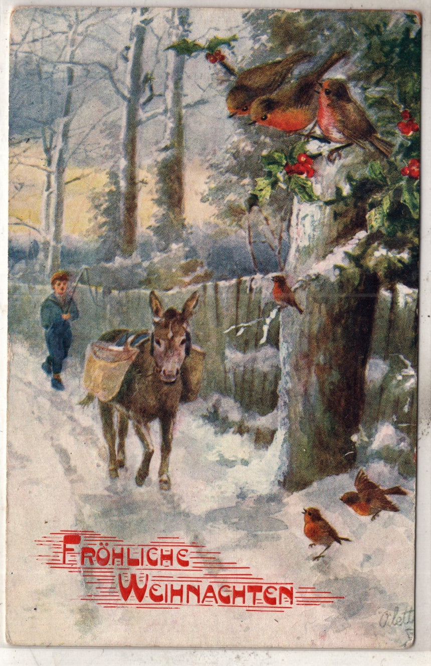 Cartolina Buon Natale / anno. Frohe Weihnachten / Neues Jahr. Merry Christmas & Happy New Year | Collezionissimo