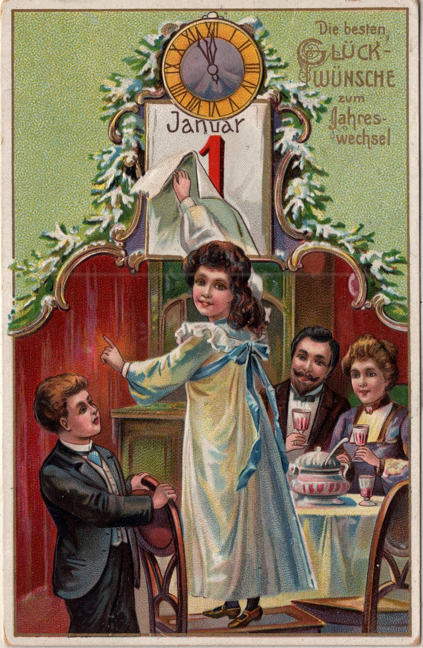 Cartolina Buon Natale / anno. Frohe Weihnachten / Neues Jahr. Merry Christmas & Happy New Year | Collezionissimo