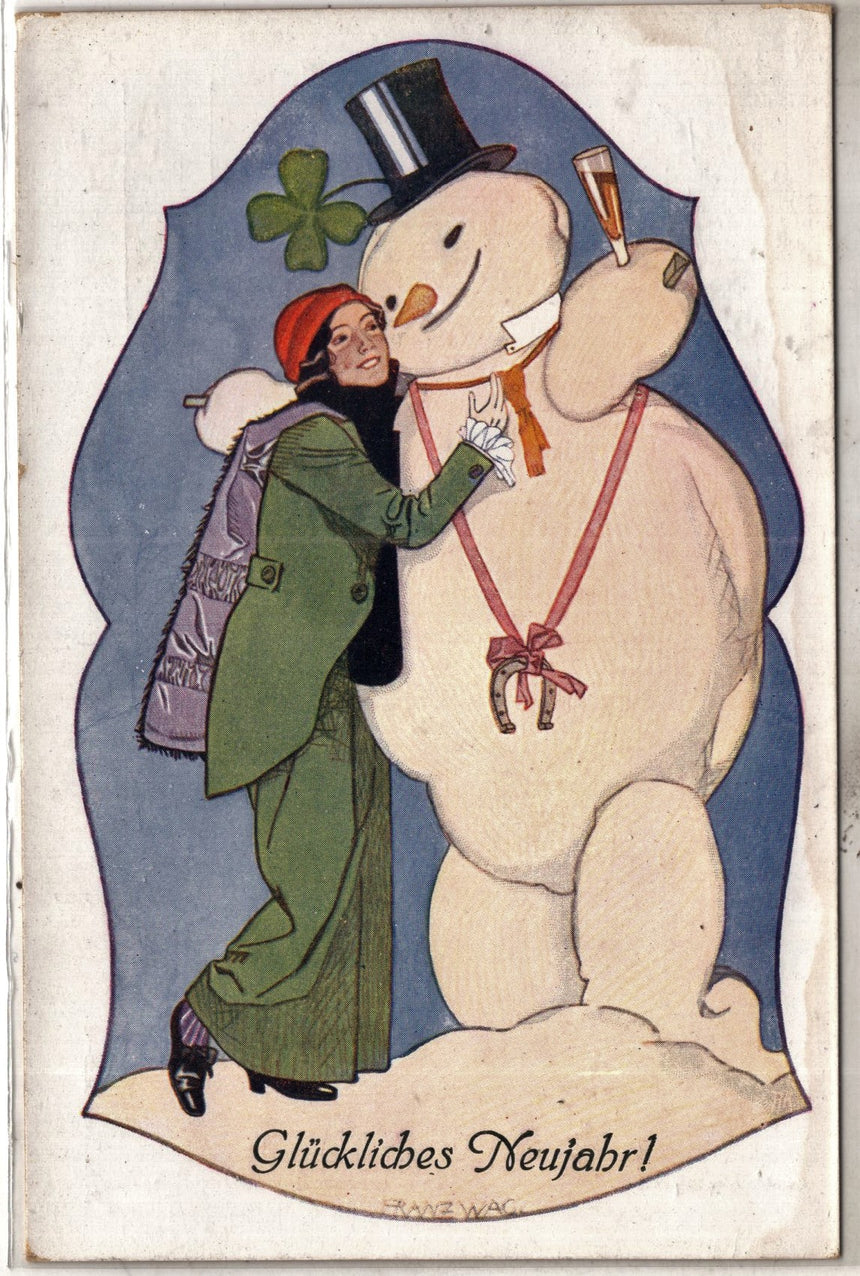 Cartolina Buon Natale / anno. Frohe Weihnachten / Neues Jahr. Merry Christmas & Happy New Year | Collezionissimo