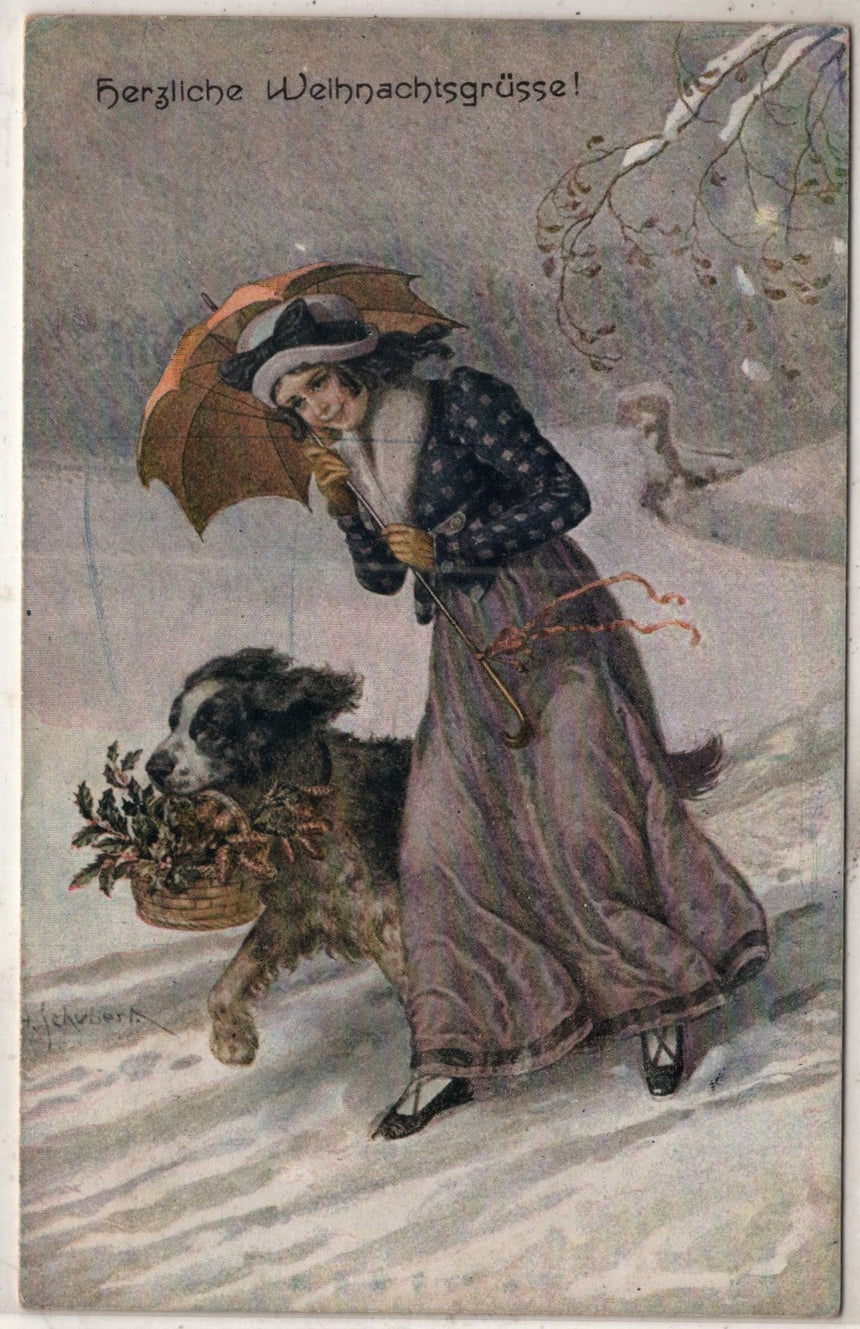 Cartolina Buon Natale / anno. Frohe Weihnachten / Neues Jahr. Merry Christmas & Happy New Year | Collezionissimo