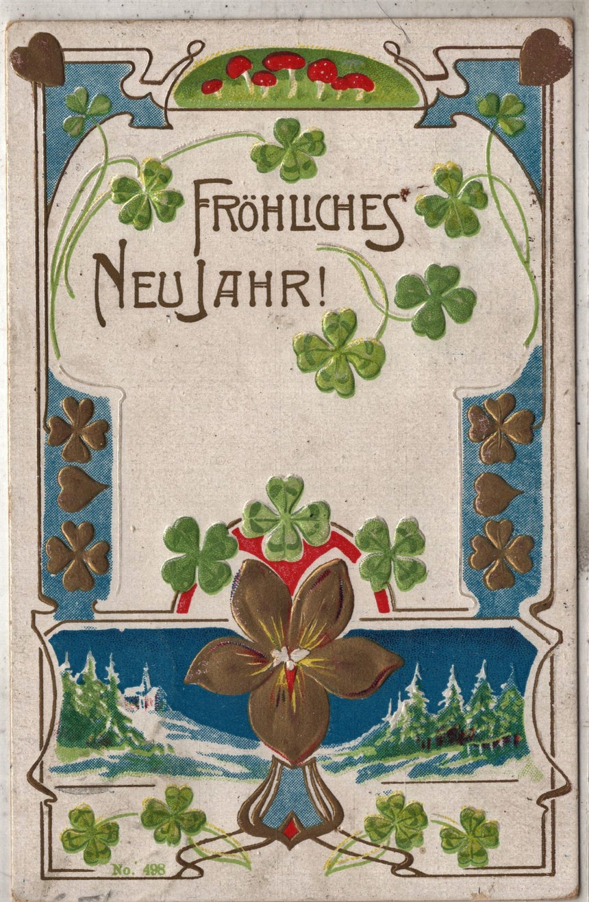 Cartolina Buon Natale / anno. Frohe Weihnachten / Neues Jahr. Merry Christmas & Happy New Year | Collezionissimo