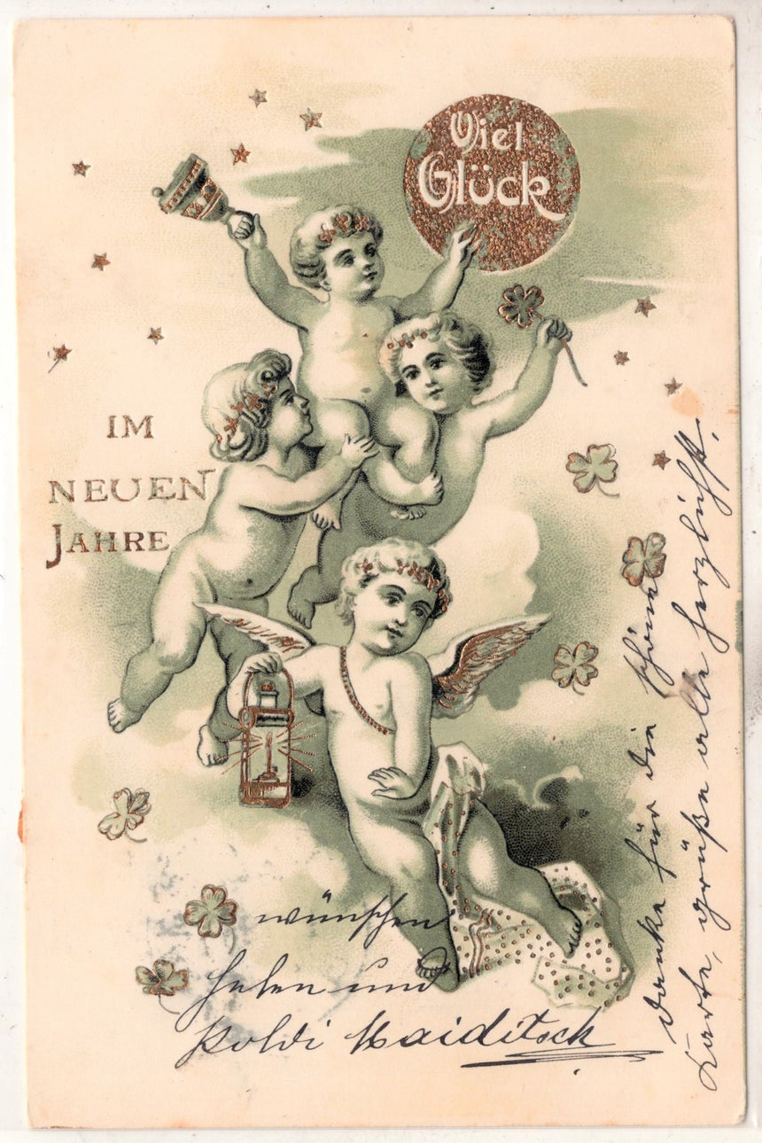 Cartolina Buon Natale / anno. Frohe Weihnachten / Neues Jahr. Merry Christmas & Happy New Year | Collezionissimo