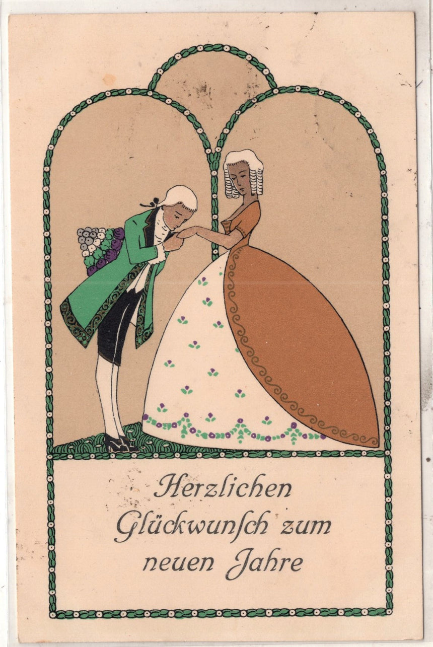 Cartolina Buon Natale / anno. Frohe Weihnachten / Neues Jahr. Merry Christmas & Happy New Year | Collezionissimo