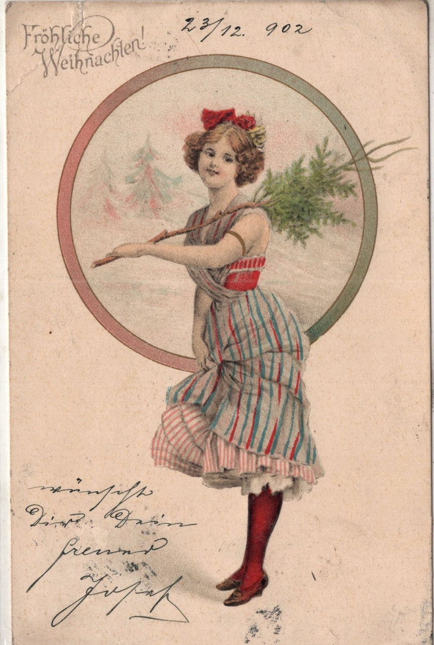 Cartolina Buon Natale / anno. Frohe Weihnachten / Neues Jahr. Merry Christmas & Happy New Year | Collezionissimo