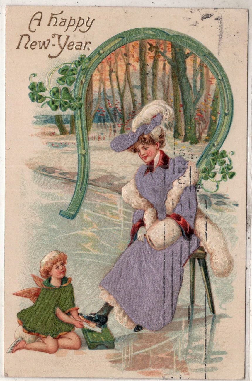 Cartolina Buon Natale / anno. Frohe Weihnachten / Neues Jahr. Merry Christmas & Happy New Year | Collezionissimo