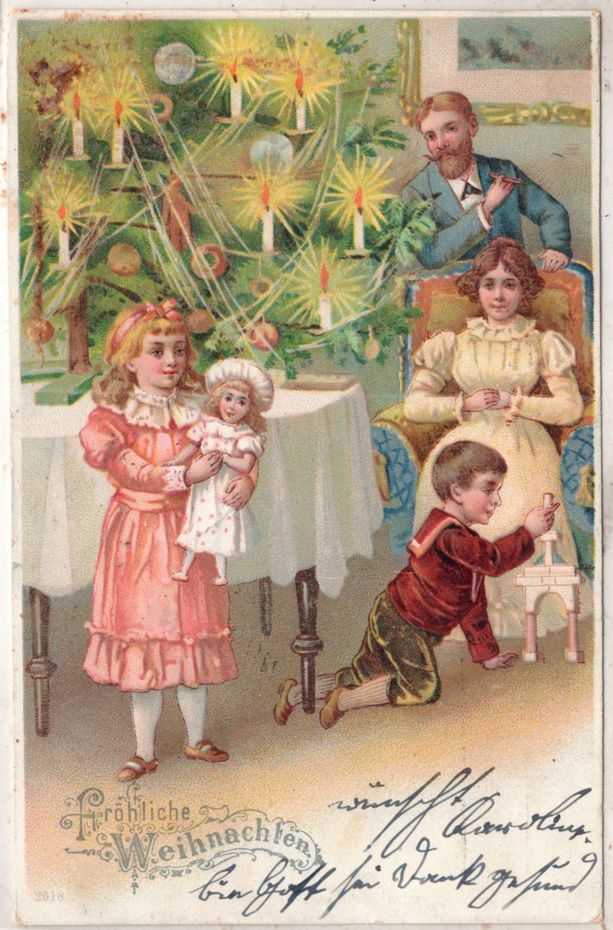 Cartolina Buon Natale / anno. Frohe Weihnachten / Neues Jahr. Merry Christmas & Happy New Year | Collezionissimo