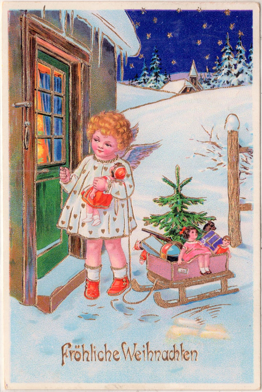 Cartolina Buon Natale / anno. Frohe Weihnachten / Neues Jahr. Merry Christmas & Happy New Year | Collezionissimo