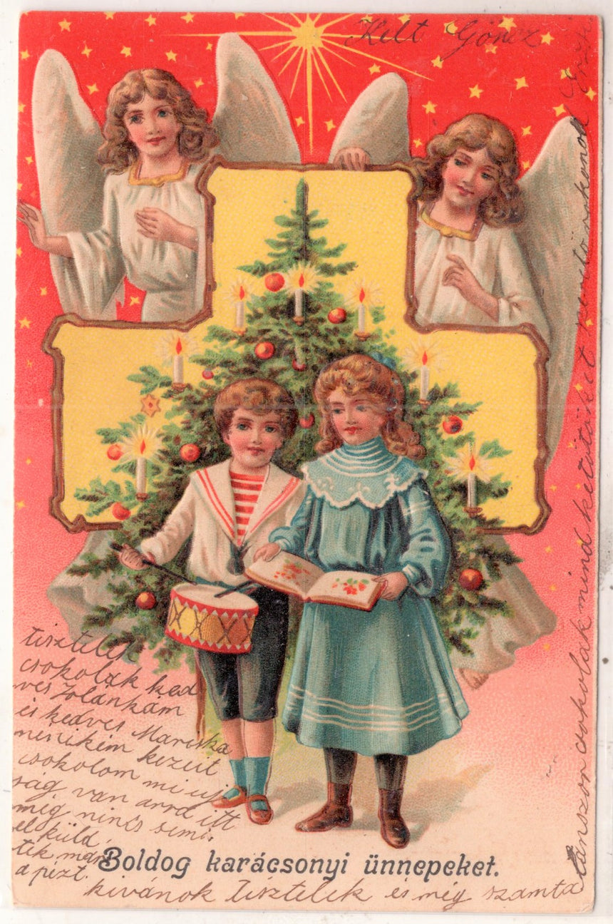 Cartolina Buon Natale / anno. Frohe Weihnachten / Neues Jahr. Merry Christmas & Happy New Year | Collezionissimo