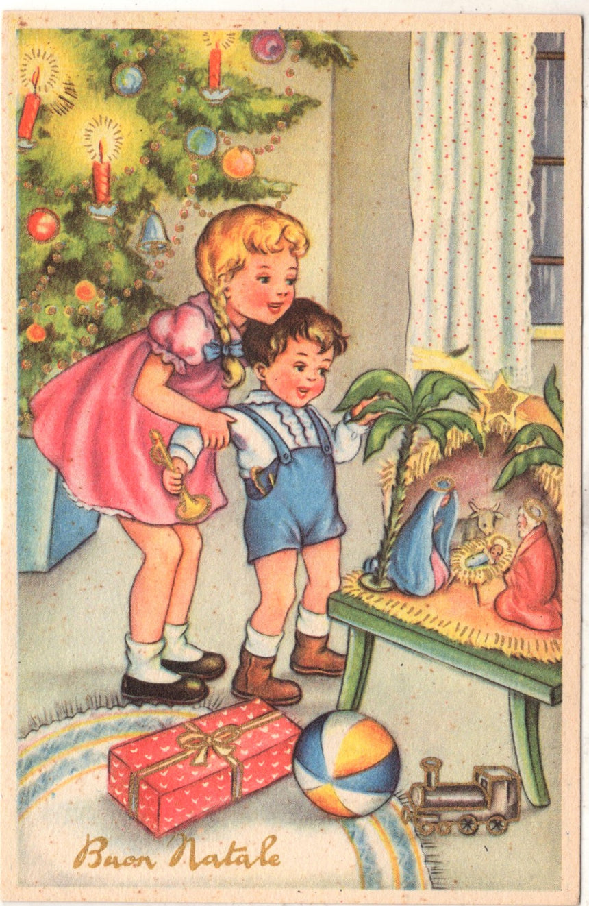 Cartolina Buon Natale / anno. Frohe Weihnachten / Neues Jahr. Merry Christmas & Happy New Year | Collezionissimo