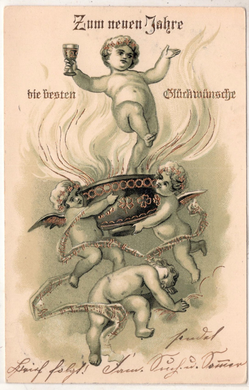 Cartolina Buon Natale / anno. Frohe Weihnachten / Neues Jahr. Merry Christmas & Happy New Year | Collezionissimo