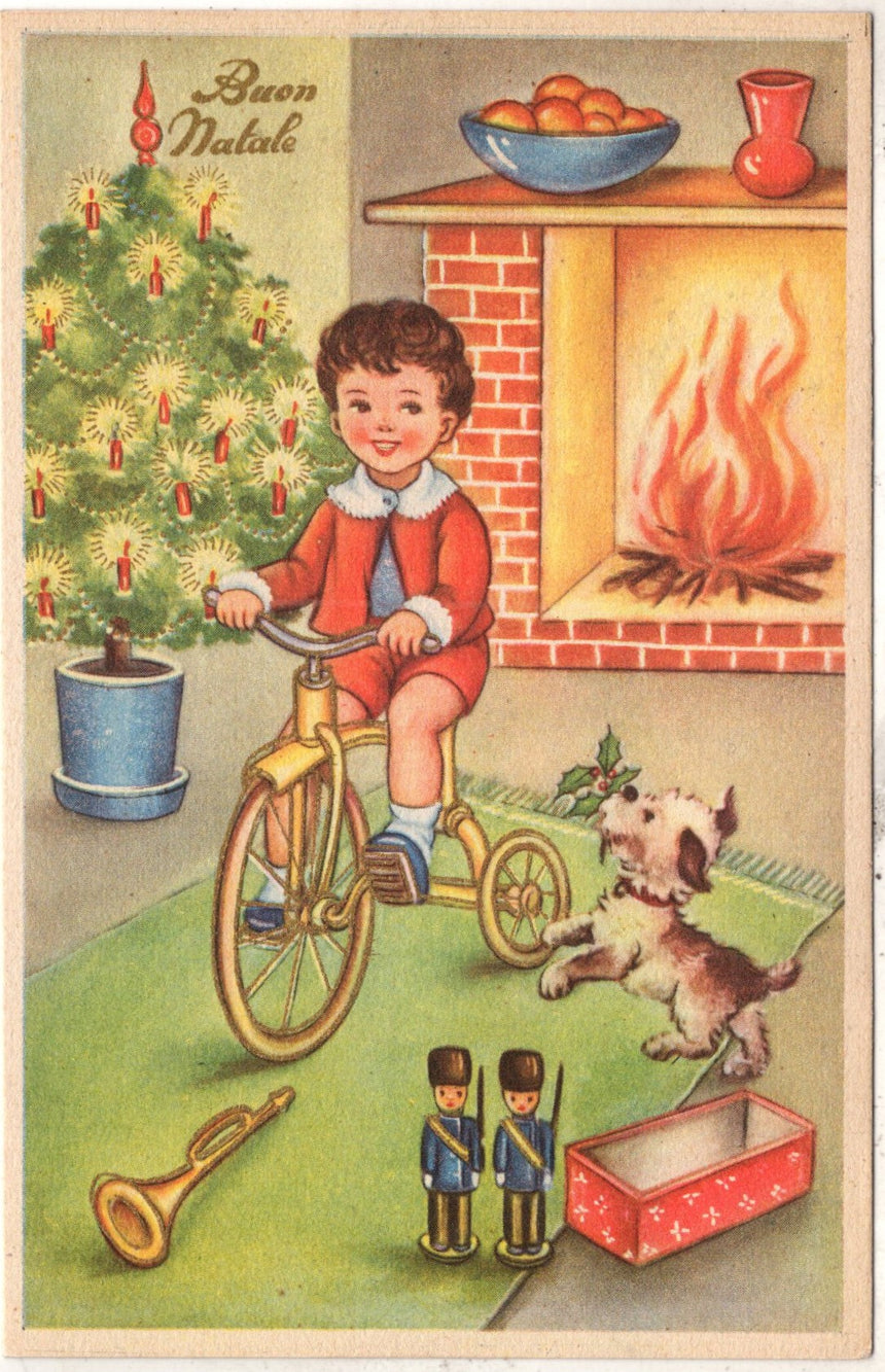 Cartolina Buon Natale / anno. Frohe Weihnachten / Neues Jahr. Merry Christmas & Happy New Year | Collezionissimo