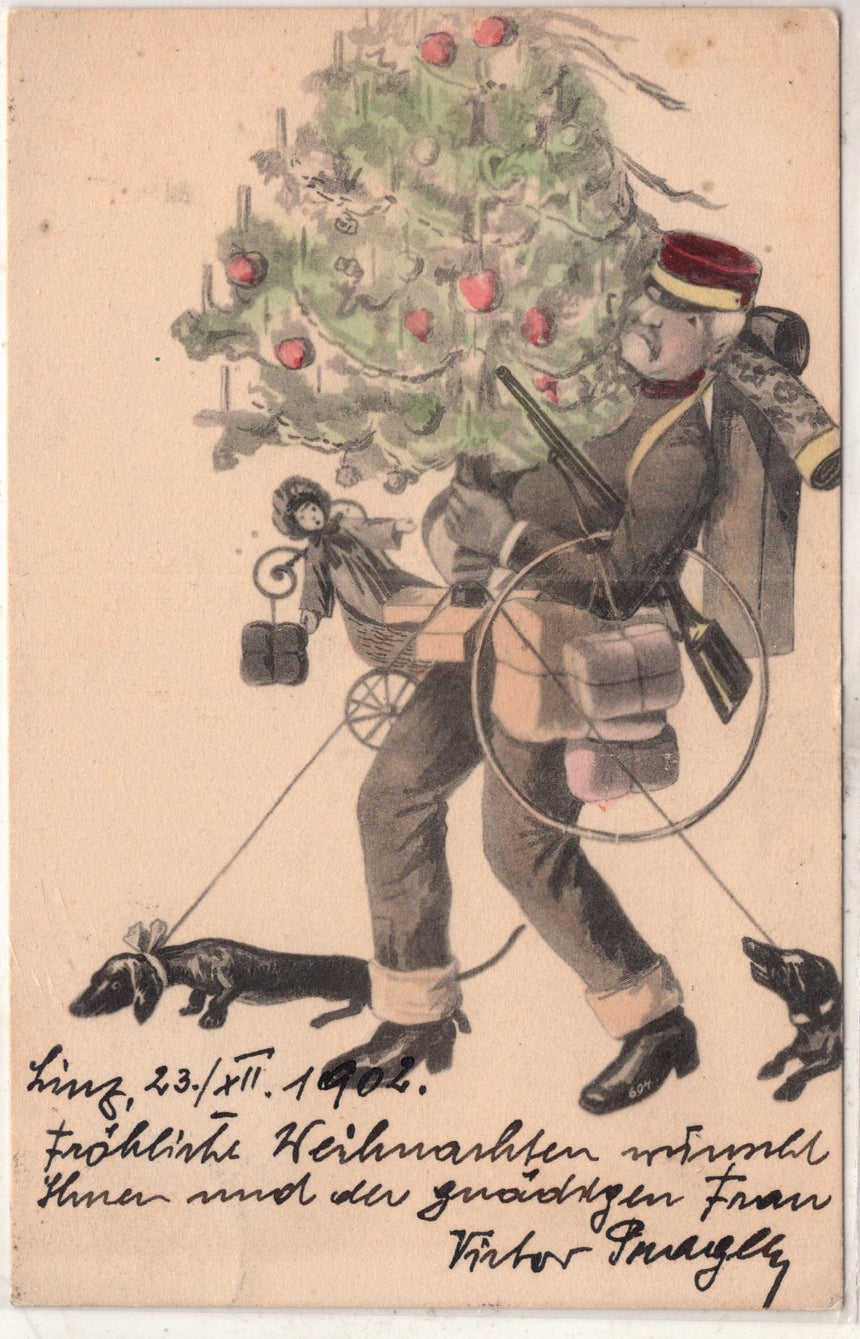 Cartolina Buon Natale / anno. Frohe Weihnachten / Neues Jahr. Merry Christmas & Happy New Year | Collezionissimo