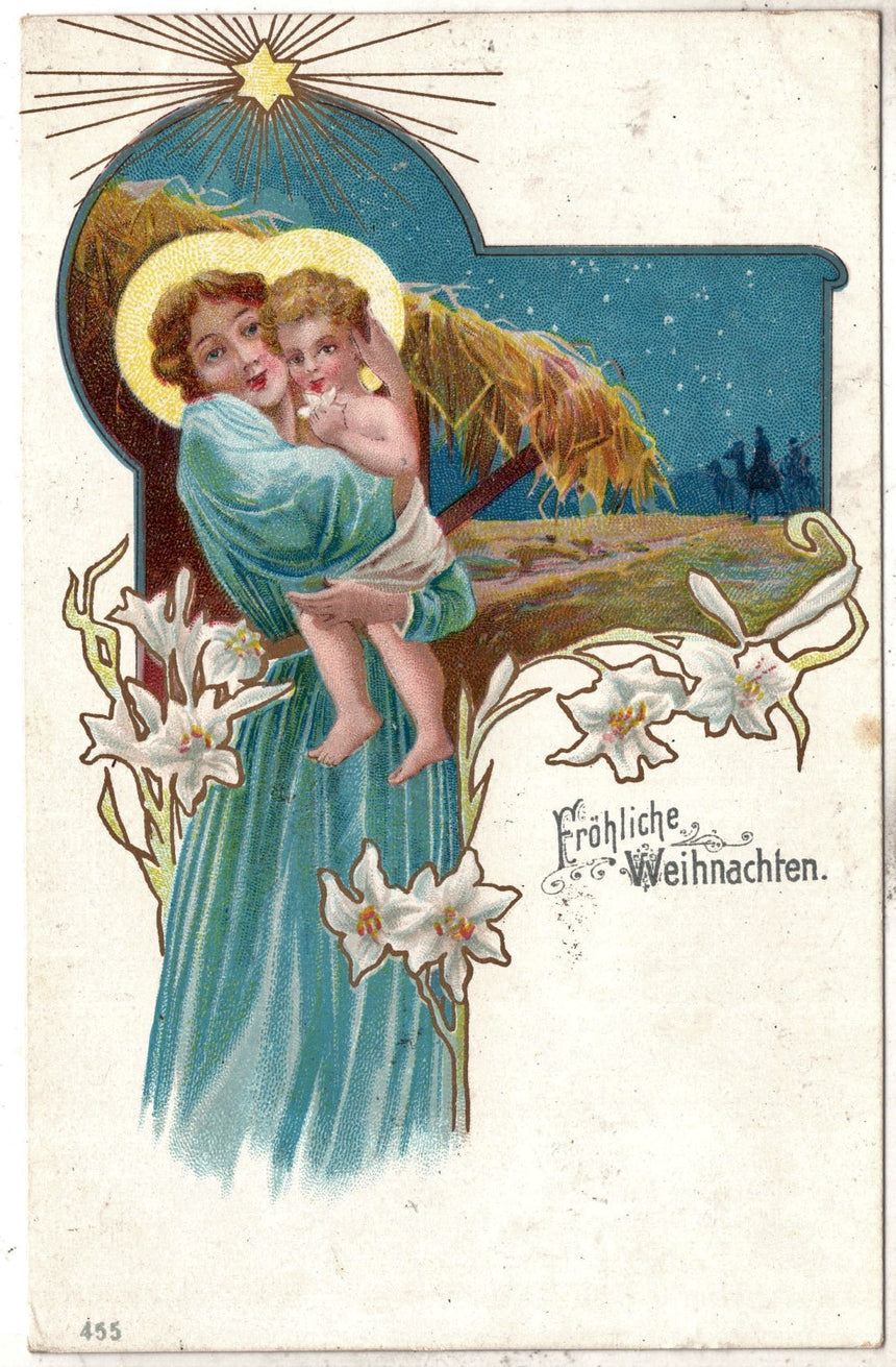 Cartolina Buon Natale / anno. Frohe Weihnachten / Neues Jahr. Merry Christmas & Happy New Year | Collezionissimo