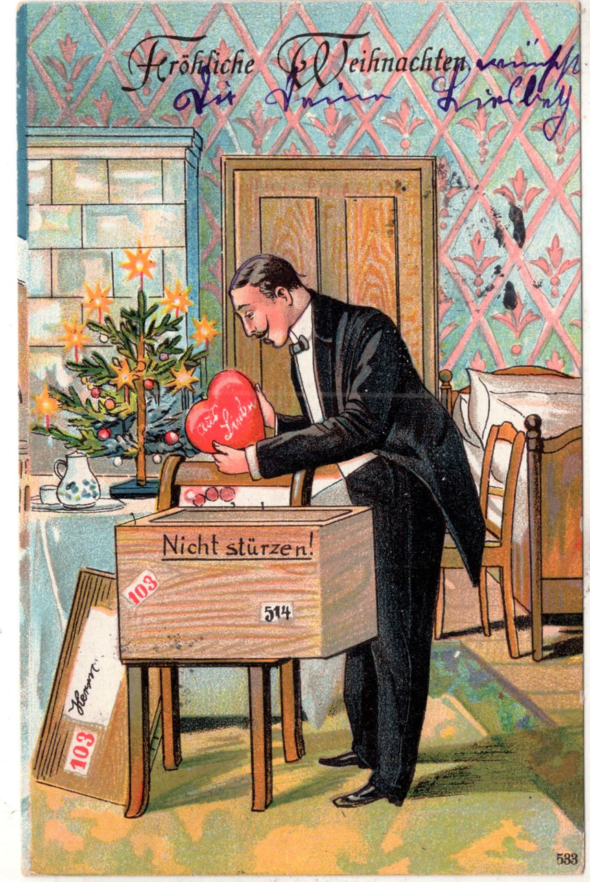 Cartolina Buon Natale / anno. Frohe Weihnachten / Neues Jahr. Merry Christmas & Happy New Year | Collezionissimo