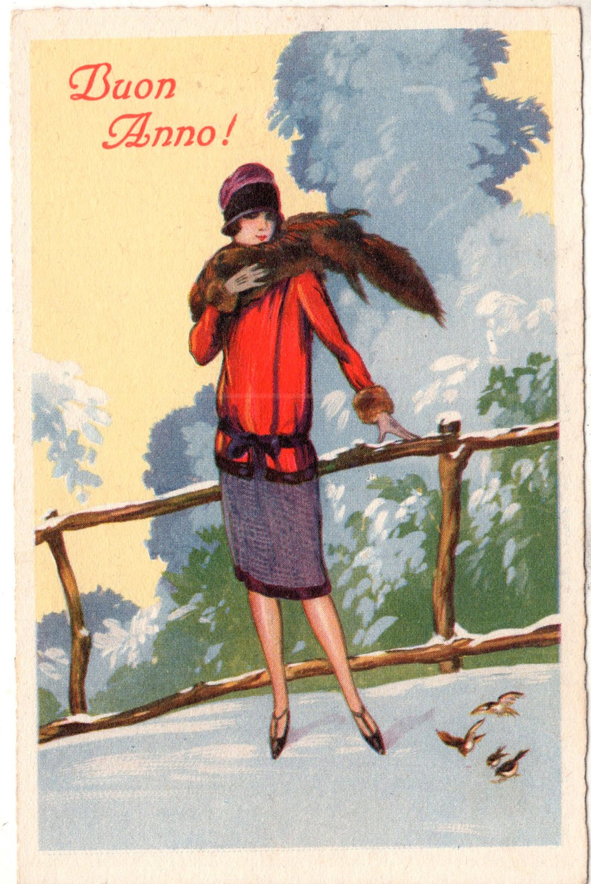 Cartolina Buon Natale / anno. Frohe Weihnachten / Neues Jahr. Merry Christmas & Happy New Year | Collezionissimo