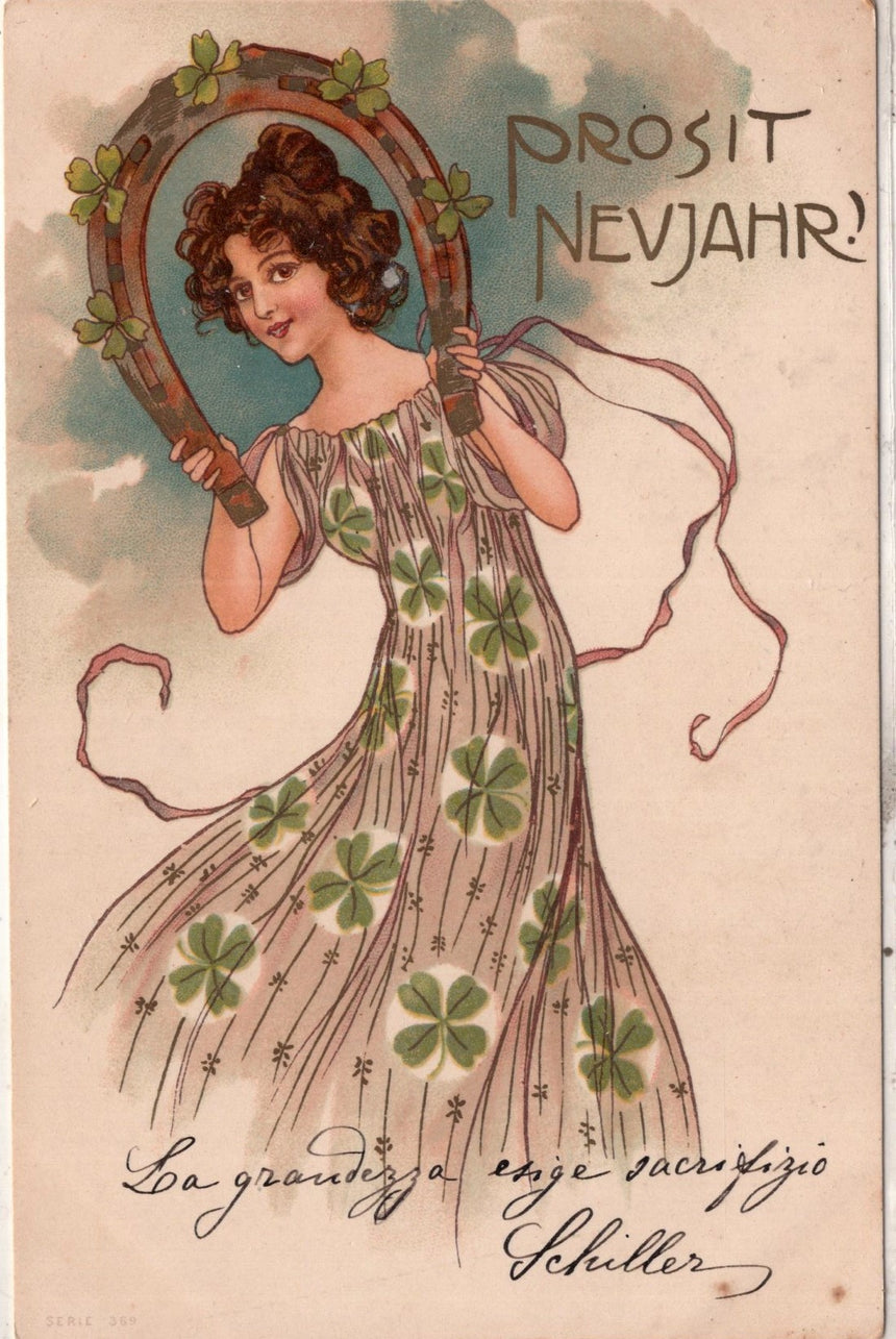 Cartolina Buon Natale / anno. Frohe Weihnachten / Neues Jahr. Merry Christmas & Happy New Year | Collezionissimo