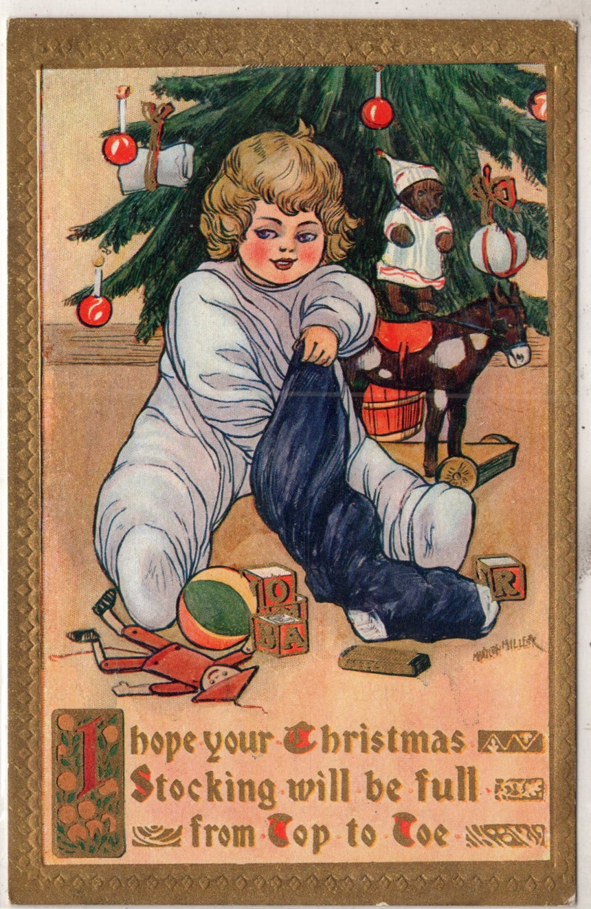 Cartolina Buon Natale / anno. Frohe Weihnachten / Neues Jahr. Merry Christmas & Happy New Year | Collezionissimo