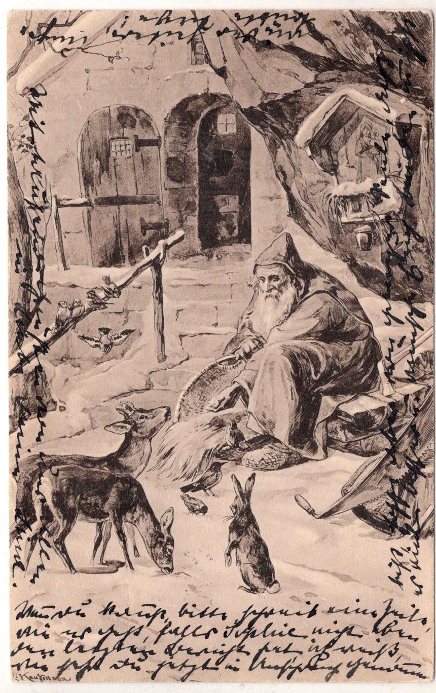 Cartolina Buon Natale / anno. Frohe Weihnachten / Neues Jahr. Merry Christmas & Happy New Year | Collezionissimo