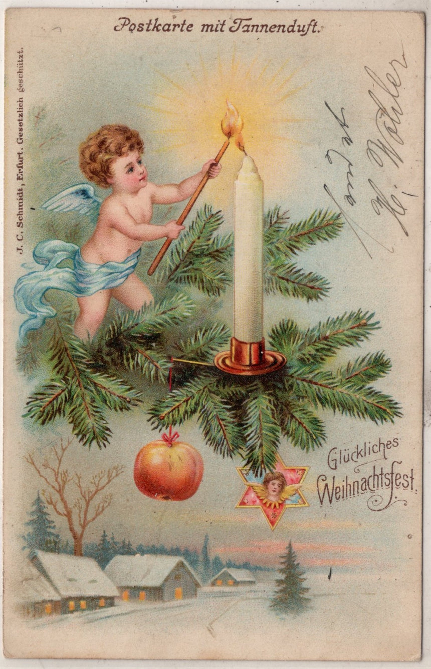 Cartolina Buon Natale / anno. Frohe Weihnachten / Neues Jahr. Merry Christmas & Happy New Year | Collezionissimo