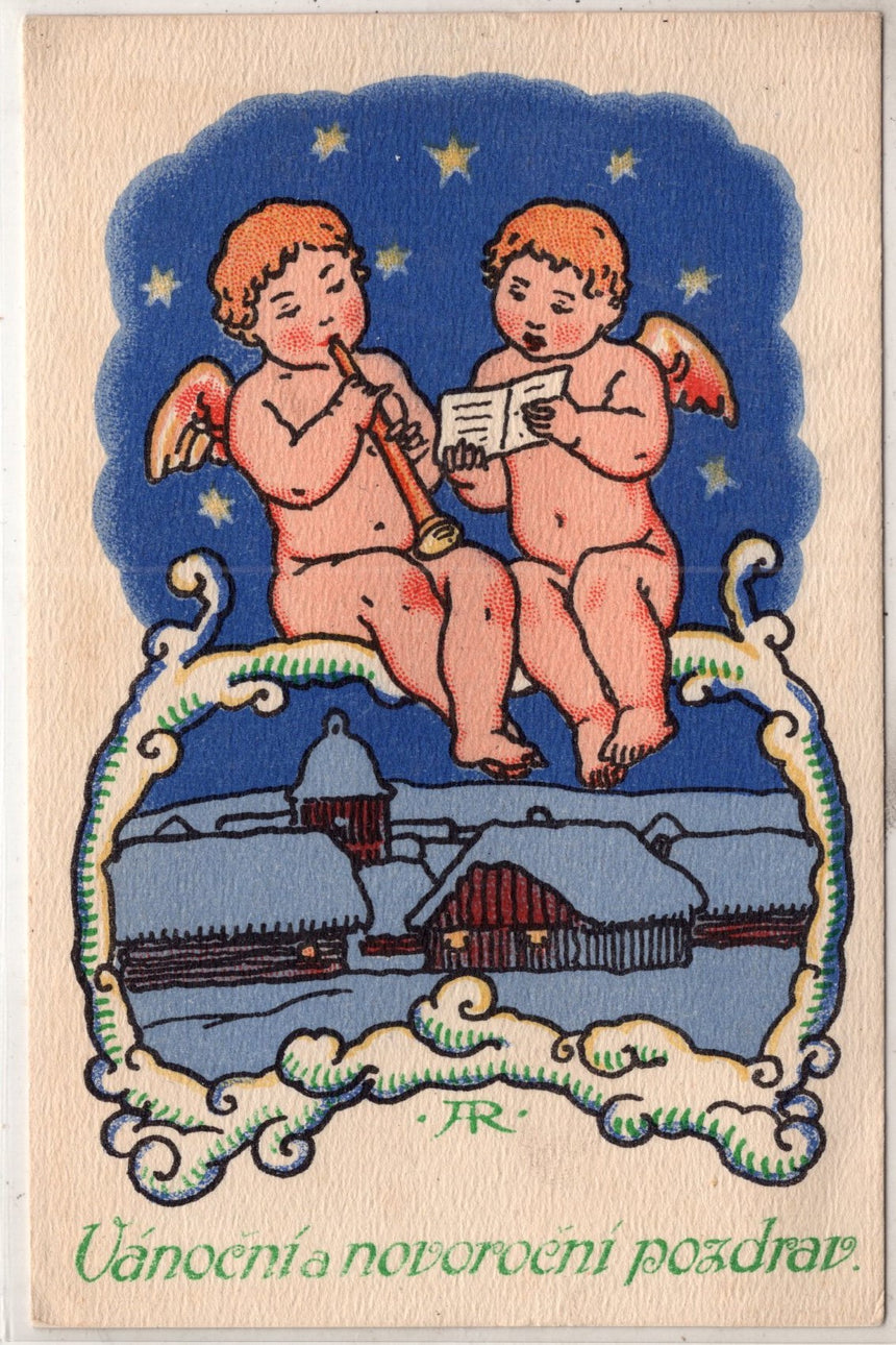 Cartolina Buon Natale / anno. Frohe Weihnachten / Neues Jahr. Merry Christmas & Happy New Year | Collezionissimo