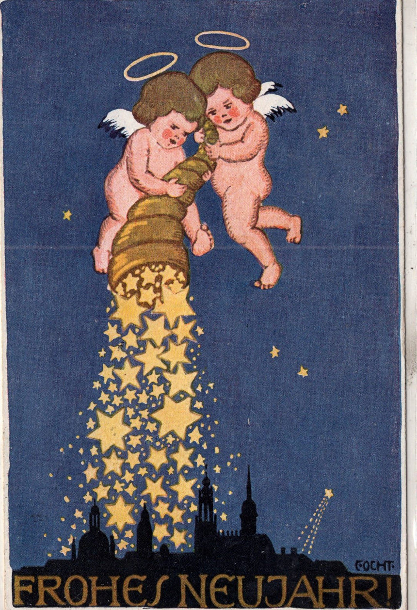 Cartolina Buon Natale / anno. Frohe Weihnachten / Neues Jahr. Merry Christmas & Happy New Year | Collezionissimo