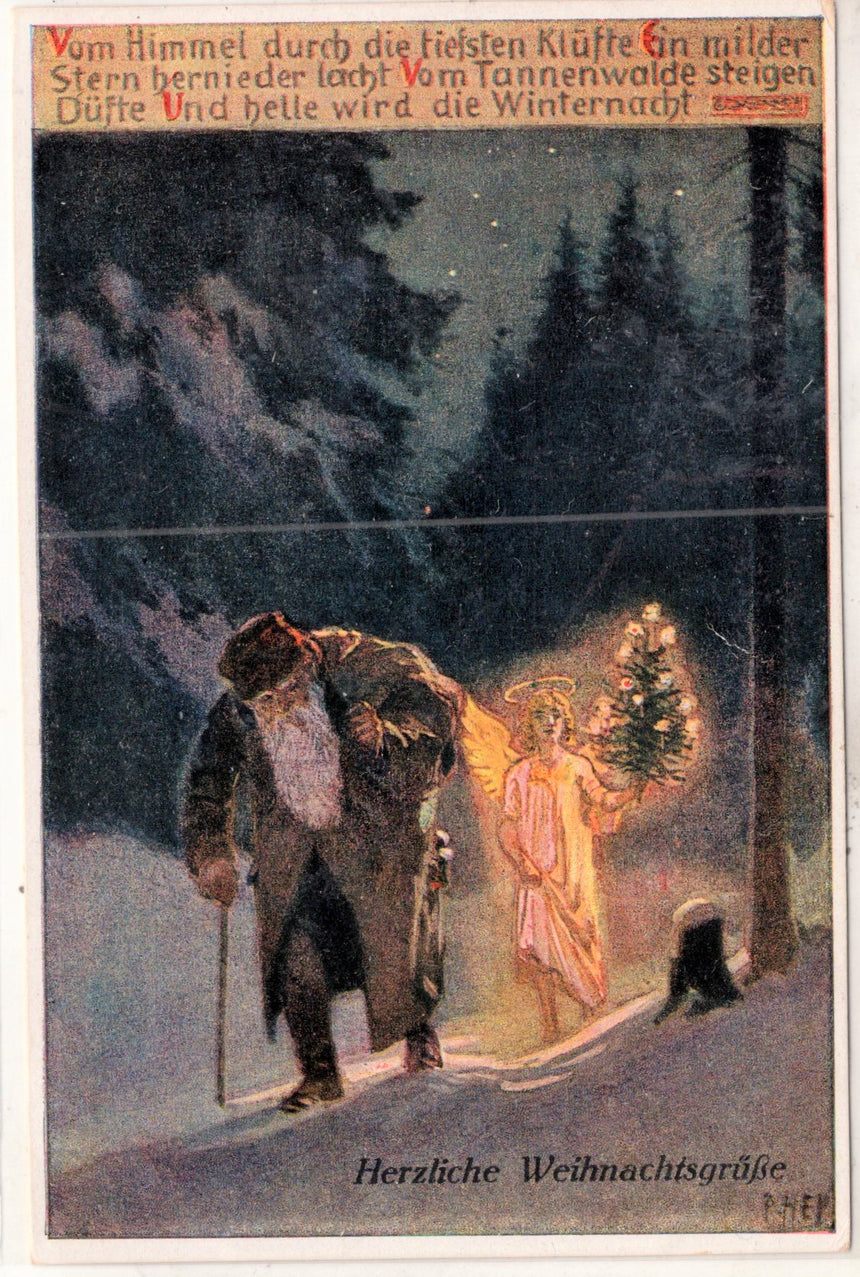 Cartolina Buon Natale / anno. Frohe Weihnachten / Neues Jahr. Merry Christmas & Happy New Year | Collezionissimo