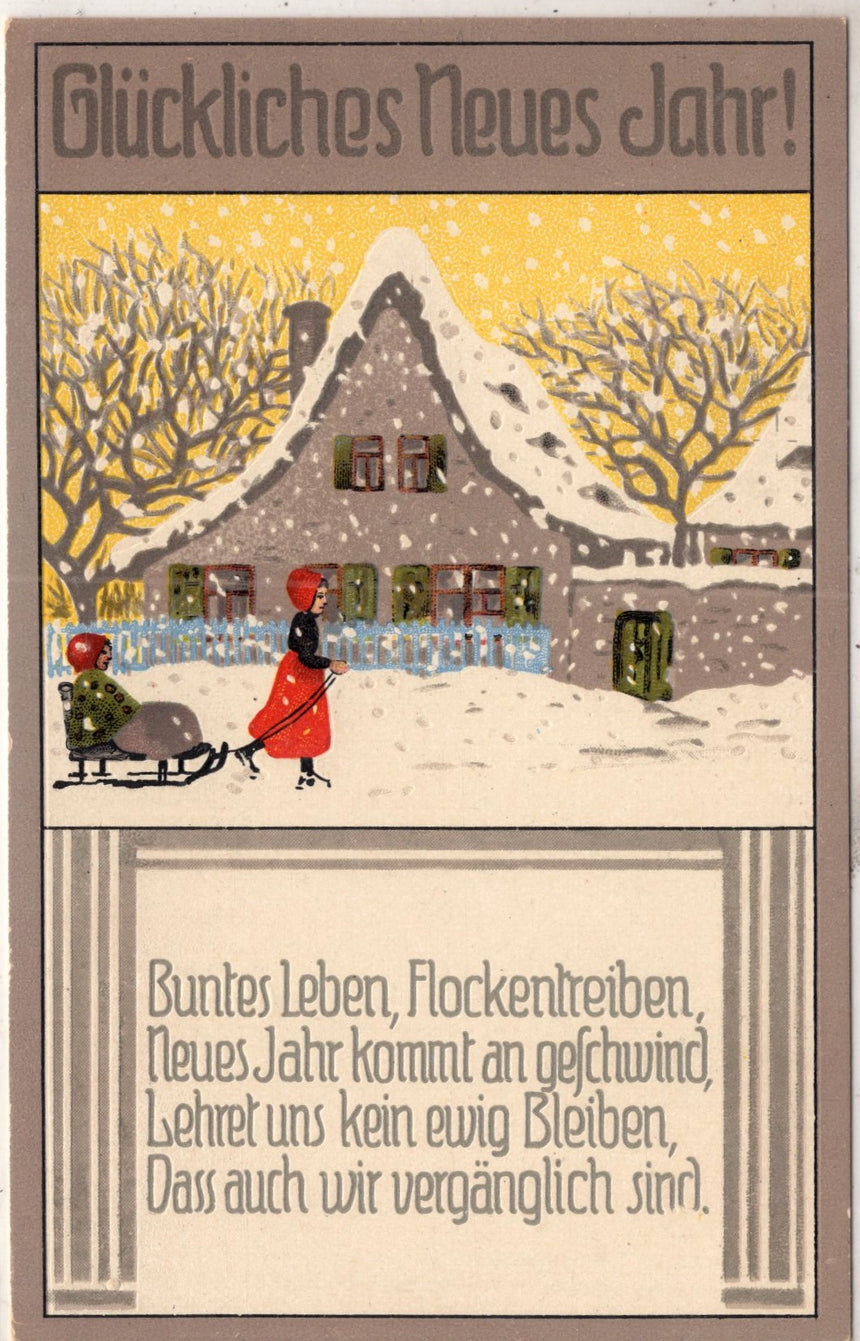 Cartolina Buon Natale / anno. Frohe Weihnachten / Neues Jahr. Merry Christmas & Happy New Year | Collezionissimo