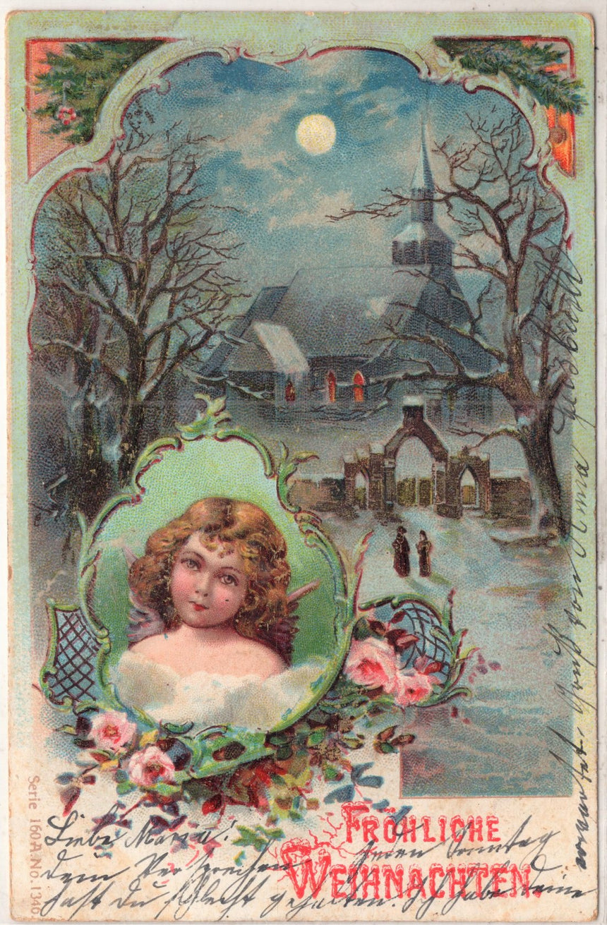 Cartolina Buon Natale / anno. Frohe Weihnachten / Neues Jahr. Merry Christmas & Happy New Year | Collezionissimo