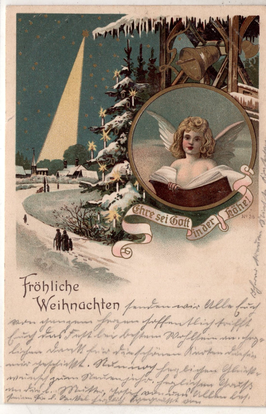 Cartolina Buon Natale / anno. Frohe Weihnachten / Neues Jahr. Merry Christmas & Happy New Year | Collezionissimo
