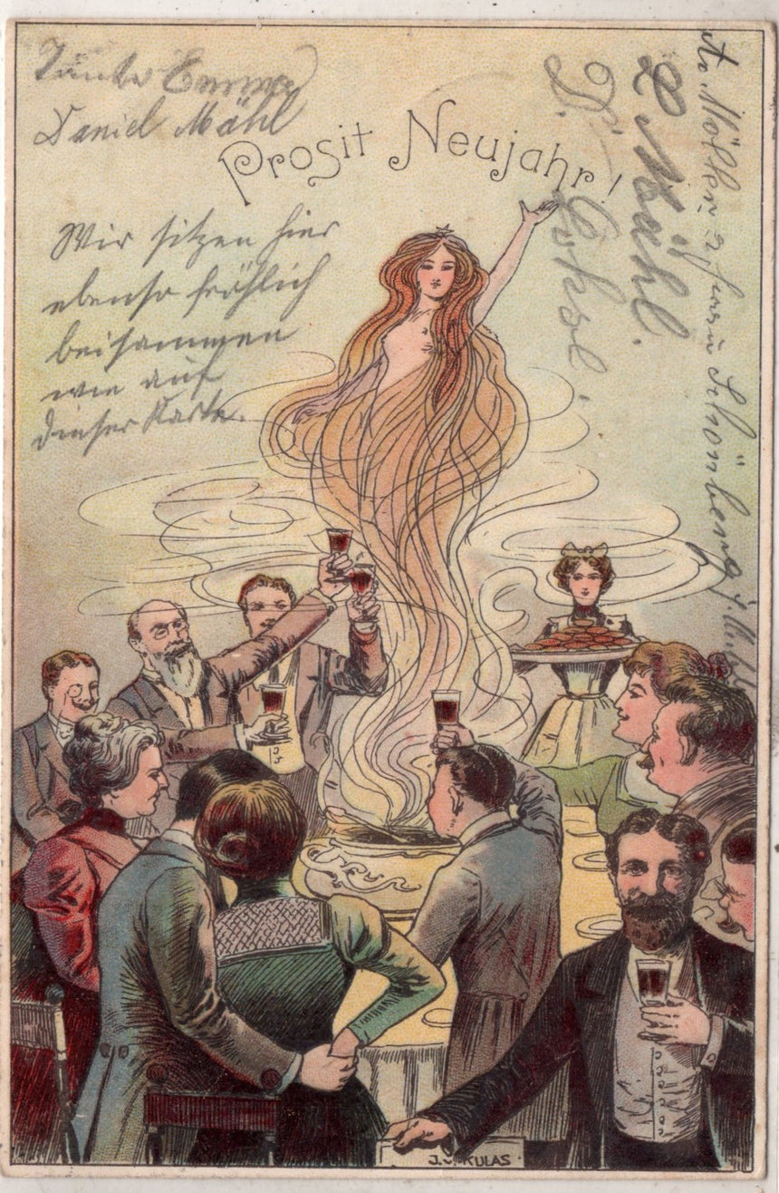 Cartolina Buon Natale / anno. Frohe Weihnachten / Neues Jahr. Merry Christmas & Happy New Year | Collezionissimo