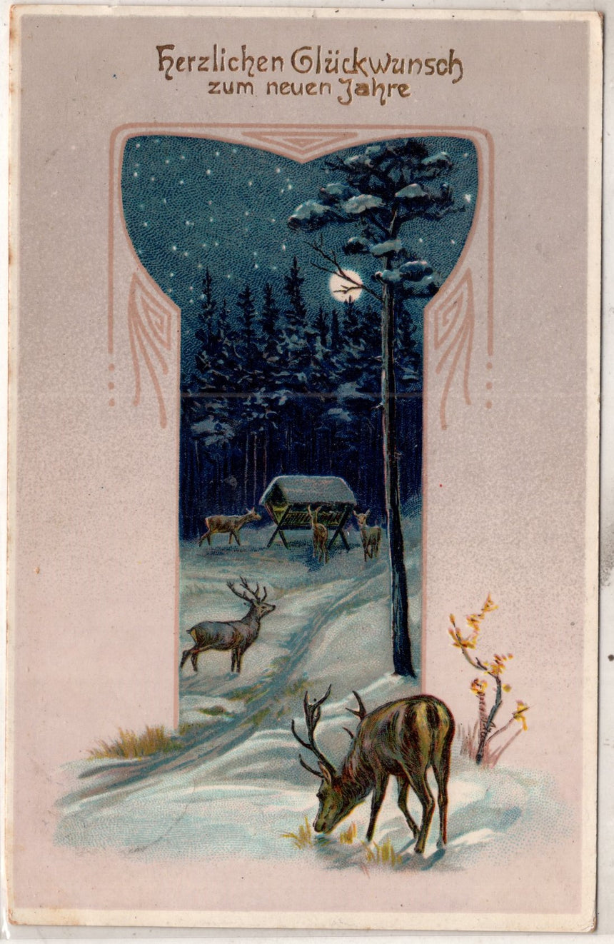 Cartolina Buon Natale / anno. Frohe Weihnachten / Neues Jahr. Merry Christmas & Happy New Year | Collezionissimo